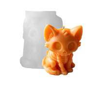 Byeaon Halloween Candle Molds - Cute 3D Horror DIY Easy Release,Skeleton Cat Dog Candle Mold | for Home Bakery Epoxy Resin Plaster Ornament Concrete Artwork Soft Clay Chocolate
