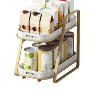 Byeaon Kitchen Rack, Two-Tier Design, ABS Material, Counter Drainer Rack, Display Organizer Stand, Non-Slip, for Countertops, Cabinets and Tabletops