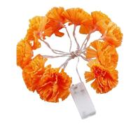 Byeaon Marigold Lights String 20ft 40 LEDs Outdoor Day of The Dead Decor