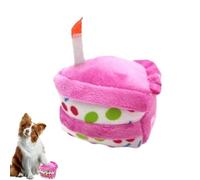 Byeaon Squeaky Dog Toys | Birthday Cake Toy | Plush Puppy Toys | Dog Plush Toy | Indoor Puppy Toy | Outdoor Dog Toy | Puppy Birthday Cake | Dog Sound Toys for Indoor Outdoor Puppy Indoor Play