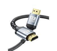 BYEASY HDMI Cable, 2M 8K@60Hz HDMI 2.1 Cable, 4K@120Hz, eARC, Dolby, 3D, Ethernet, Compatible with all HDMI devices PC/TV/HDTV/Blu-ray/Game console