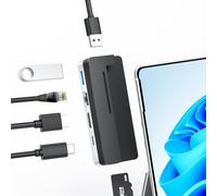 BYEASY Surface Pro 9 Docking Station, 6-in-2 Microsoft Surface Pro 9 USB-C Hub with 100W PD Charge, 2*USB 3.1, 4K@60Hz HDMI, 1000M Ethernet LAN, TF Card Reader-Designed Expansion Hub for Surface Pro 9