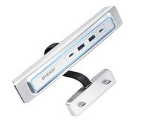 BYEASY Tesla USB Hub for Model 3/Y(2021/2022), 4-IN-2 Multi-Port Docking Station With 2 USB Port and 2 Type-C Port, Supports 27W PD Charging and Data Transmission for Tesla Splitter Extension