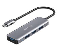 BYEASY USB C Hub, 4 Ports Type c Hub for Laptop USB to USB C Adapter with Micro USB Power Port, USB C Splitter Compatible for USB C Laptops MacBook Pro, MacBook Air, Space Grey, 30cm (UC-149A)