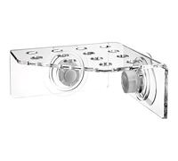 byepica Coral Frag Rack with 13 Holes, Acrylic Bracket with Suction Cups, Coral Frag Station, 5.9 X 2.2 in