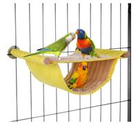 byepica Double-Layer Hanging Bird Nest, Warm Winter Hammock Bed for Parrots, Finches, Hamsters, Guinea Pigs, Parakeets