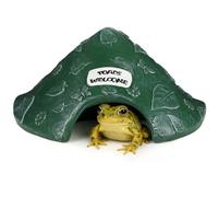 byepica Green Toad House for Outdoor, Resin, Decorative