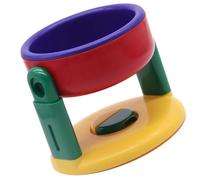 byepica Height-Adjustable Raised Dog Bowl, Red, 5.19 in Diameter, Single Bowl with Stand, Suction Cup Base, Pp+Abs