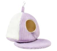 byepica Plush Bird Nest, Soft Hanging Hammock Sleeping Nest with Pad, M Size Winter Warm Bird House for Cage, Windproof Cozy Bed for Parakeet Cockatiel Canary Lovebird Finch, 6.6 in Tall