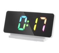 byepica RGB Digital Alarm Clock with Adjustable Light, Small Bedside Clock for Sleepers, Snooze Alarm, Color Night Display, USB Powered