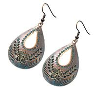 byepica Women’S Earrings, Vintage Geometric Dangle Leaf Design, Lightweight Alloy Material In Bronze Finish, Excellent Gift Option