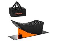 BYERNAUTO Large Camper Levelers, RV Leveling Blocks Ramp Kit Lift Up to 6in for RV Camper Travel Trailer Tire Change Ramp, RV Leveler with Chocks, Anti-Slip Mats and Carrying Bag (1 Pack)