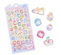 BYETOCE 3D Thick Puffy Stickers Cute Animal Soft Stickers with Cartoon Blue Rabbit Balloons Design Reusable Patch for Scrapbooks Planner Journals Laptops Phone Case DIY