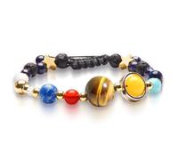 BYETOCE Solar System Bracelet The Eight Planets Guardian Star Beaded Bracelet Universe Galaxy Bangle Jewelry Natural Stone Beads Bracelet Gifts for Women Men Birthday Holiday Gifts, XL, Alloy Steel