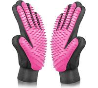 BYETOO Pet Dog Cat Grooming Glove,Gentle Deshedding Brush Glove,Efficient Pet Hair Remover Mitt,Massage Tool with Enhanced Five Finger Design,for Dogs,Cats,Rabbits,Horses with Long/Short Fur,1 Pair