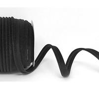 Byetsa Black 10mm Velvet Piping on a 2m Length (N.B. This is a Cut from a roll, Presented on a Bertie's Bows Ribbon Card)