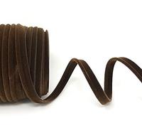 Byetsa Brown 10mm Velvet Piping on a 2m Length (N.B. This is a Cut from a roll, Presented on a Bertie's Bows Ribbon Card)