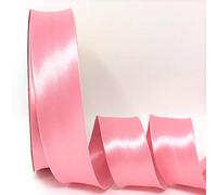 Byetsa Candy Pink 30mm Satin Bias Binding on a 2m Length (N.B. This is a Cut from a roll, Presented on a Bertie's Bows Ribbon Card)
