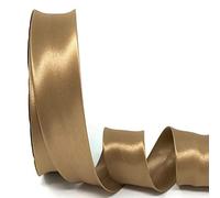 Byetsa Caramel 30mm Satin Bias Binding on a 2m Length (N.B. This is a Cut from a roll, Presented on a Bertie's Bows Ribbon Card)