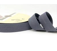 Byetsa Dark Grey 18mm Stretch Bias Binding on a 25m Roll (3% Elastine/97% Cotton)