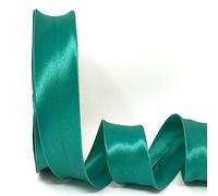 Byetsa Light Jade 30mm Satin Bias Binding on a 2m Length (N.B. This is a Cut from a roll, Presented on a Bertie's Bows Ribbon Card)