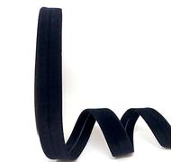 Byetsa Navy Blue 18mm Velvet Bias Binding on a 3m Length (N.B. This is a Cut Form a roll, Presented on a Bertie's Bows Ribbon Card)