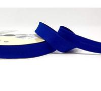 Byetsa Royal Blue 18mm Stretch Bias Binding on a 3m Length Cut from a roll, Presented on a Bertie's Bows Ribbon Card(3% Elastine/97% Cotton)
