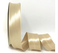 Byetsa Stunning Soft Gold 30mm Satin Bias Binding on a 2m Length (N.B. This is a Cut from a roll, Presented on a Bertie's Bows Ribbon Card)
