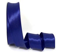 Byetsa Windsor Blue 30mm Satin Bias Binding on a 2m Length (N.B. This is a Cut from a roll, Presented on a Bertie's Bows Ribbon Card)