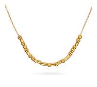 BYFDIY Personalised Morse Code Secret Message Necklace with Custom Languages Copper Gold-Plated Beads on Silk Cord Morse Code Jewellery Inspirational Friendship Gift For Women