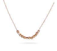 BYFDIY Personalised Morse Code Secret Message Necklace with Custom Languages Copper Rose Gold-Plated Beads on Silk Cord Morse Code Jewellery Inspirational Friendship Gift For Women