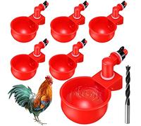 Byffoer Chicken Drinker, Automatic Poultry Water Dispenser, 6-Pack, 0.5 Cup Capacity, Suitable for Chickens, Ducks, Geese, Turkeys, Quail, Rabbits