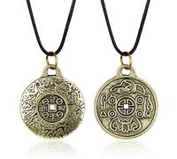 Byffoer Feng Shui Money Chain Necklace, Features of Feng Shui Money Amulet, Vintage Gift Jewellery, Lucky Coin Necklace for Men Women, Stainless Steel