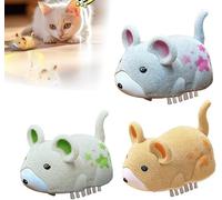 Byffoer Interactive Electric Hamster Cat Toy, Electric Cat Toy, Mouse Toy, Self-Moving Obstacles, Avoid Interactive Cat Toy, Self-Employment (Yellow + Khaki + Grey)