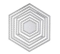 BYFRI 1 Set Hexagon Metal Cutting Die Cuts for Scrapbooking Embossing Stencil Paper Card Craft Decoration