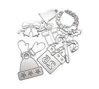 BYFRI 1 Set Metal Cutting Die Bell Hat Candle Die Cuts for Card Making and Scrapbooking Diy Stencil