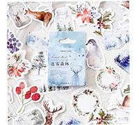 BYFRI 46pcs Winter Forest Small Animals Paste Mini Paper Sticker Package Diary Decoration Sticker Album Scrapbooking