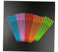 BYFRI 5pcs Plastic Large Eye Sewing Needles Childrens Plastic 7cm Needles Craft Needle Projects for Stitchery Darning Wool Embroidery Tapestry Needles(random Color)