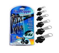 BYFRI 6PCS Zipper Head Universal for Bag Replacement, Instant Repair Zipper, Fits Most Common Zipper Mishaps, Metal, One Size, Multicolor