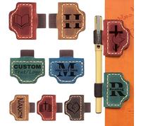 Bygone Mark Bookmark with Pen Holder, Personalized Magnetic Leather Pen Holder Bookmark Erebloom Magnetic Leather Bookmarks for Reading Women Book Lovers Travelers Notebook Accessories (Bygone Mark)
