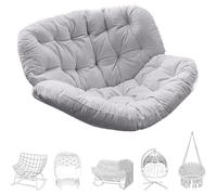 BYGSBKDP Rocking Chairs Cushions for Adults, Giant Patio Rocking Chair Replacement Cushion, Indoor Outdoor Egg Chair Cushion 4"×39.4"×47.2" Cotton Filling is Soft and Skin-Friendly (Grey)