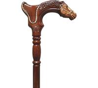 BYGSBKDP Wood Walking Cane - for Men And Women, Walking Stick Horse for Men - 35.4 inches Ergonomic Walking Stylish Animal Shapes Carved Wood Cane Old Elderly People Comfortable Accessory Gift (C)