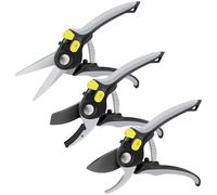 Byhagern 3 Pack Secateurs Pruning Scissors, Gardening Pruning Shears with Stainless Steel Blades, Garden Secateurs, Garden Clippers, Garden Pruners for Trimming Plant, Branch and Cutting Flowers