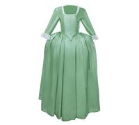 BYHai Women's Musical Hamilton Cosplay Angelica Peggy Eliza Schuyler Costume Colonial Lady Corset-Style Dress, Green, Female Large