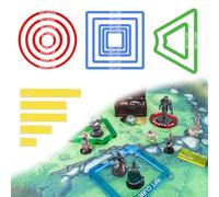 Byhoo 16 PCS DND Spell AOE Damage Template Set Age 15+, Semi-Transparent Acrylic 5E Area of Effect Spell Templates for Dungeons and Dragons & TTRPG, DMS and DND Enthusiasts