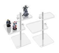 Byhoo 2 PCS DND Flying Miniatures Combat Risers, Flight Stand with Adjustable Acrylic Platforms, Essential DND Terrain Accessories, Idea Gift for DMs and Tabletop Game Enthusiasts