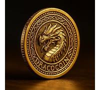 Byhoo 25 PCS Metal DND Fantasy Light Golden Coins