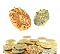 Byhoo Coins 20 PCS, Dragon Claw DND Metal Gold Coins with Mystical