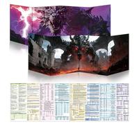 Byhoo DM Screen 2 PCS for D&D - GM Screen with Adjustable Stands - Wrath of the Black Dragon&Storm Tyrant Dragon, Waterproof Reusable Surface, Tri-Fold Portable A4 Design for Dungeon Masters
