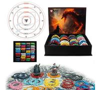 Byhoo Metal DND Condition Rings in 28 Markers with Spell Template, 112PCS DND Miniatures Status Effect Rings with Storage Box, D&D Pathfinder and More Tabletop RPG